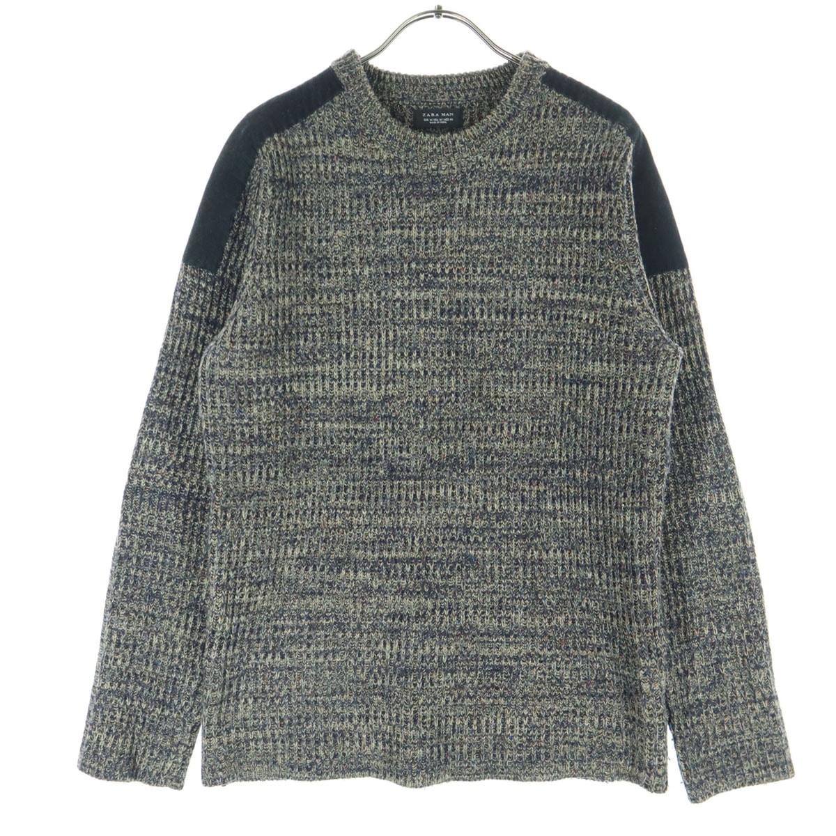 ZARA MAN ザラマン 長袖 ウール混 ニット M ブラウン系