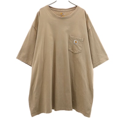 Carhartt カーハート K87 半袖 Tシャツ 4XL ブラウン系 ビッグサイズ 無地 ポケT