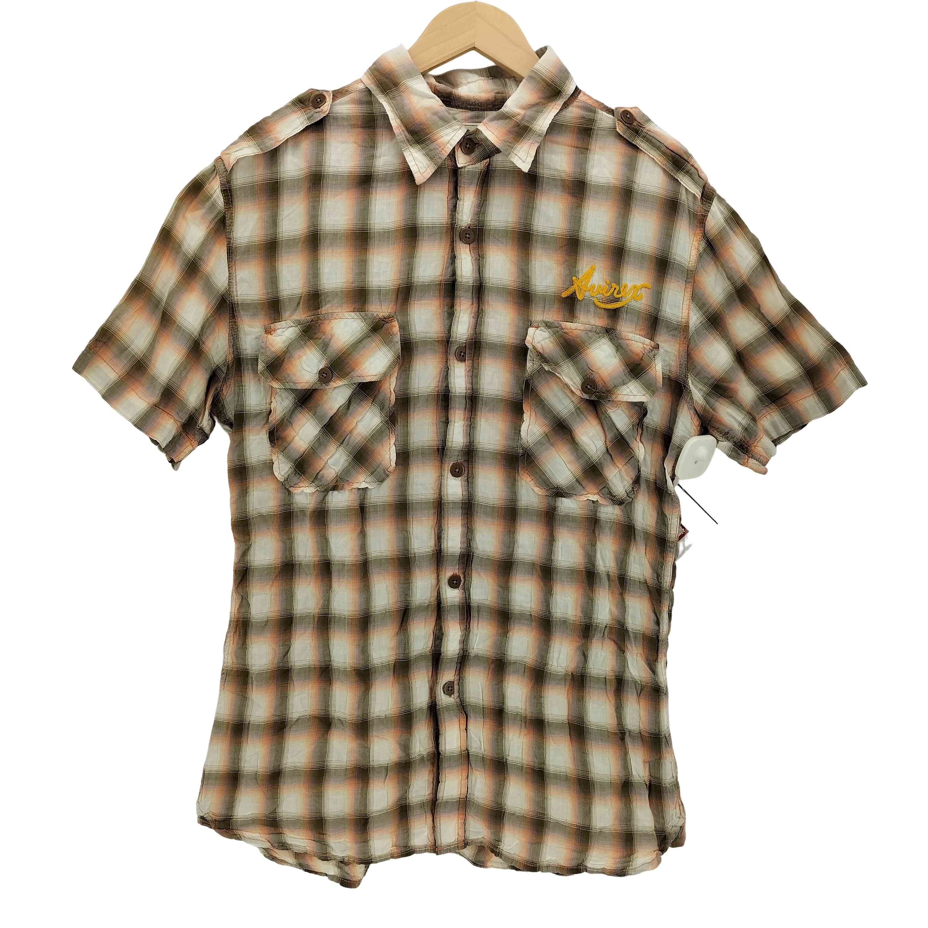 チェーンステッチ オンブレ チェック S/S シャツ【1142531550988】