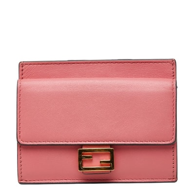フェンディ バゲット カードケース コインケース 8M0423 ピンク レザー レディース FENDI 【中古】