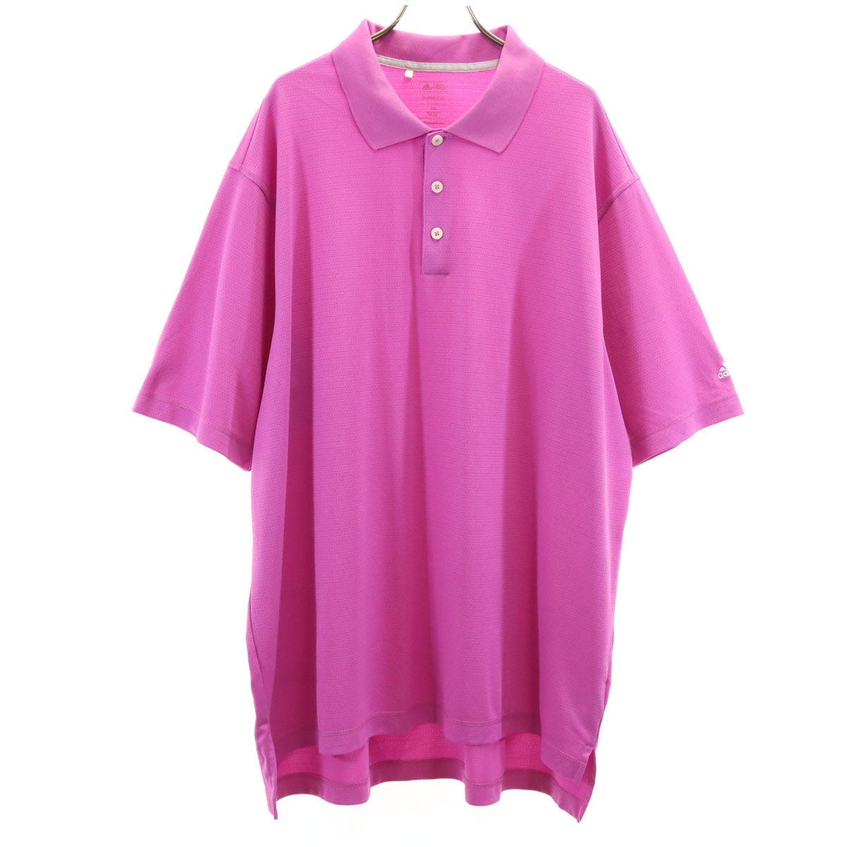 adidas アディダス ゴルフ 半袖 ポロシャツ 2XL パープル系 ビッグサイズ