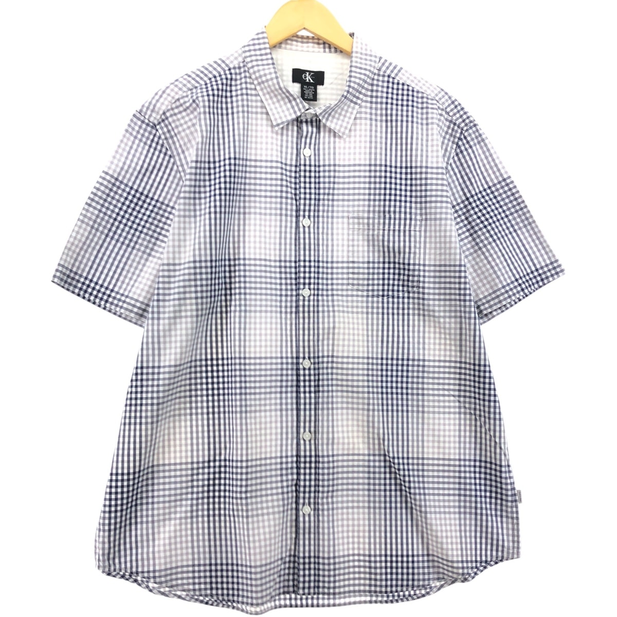古着 90年代~ カルバンクライン Calvin klein 半袖 コットン チェックシャツ メンズXL相当 ヴィンテージ/eaa562616