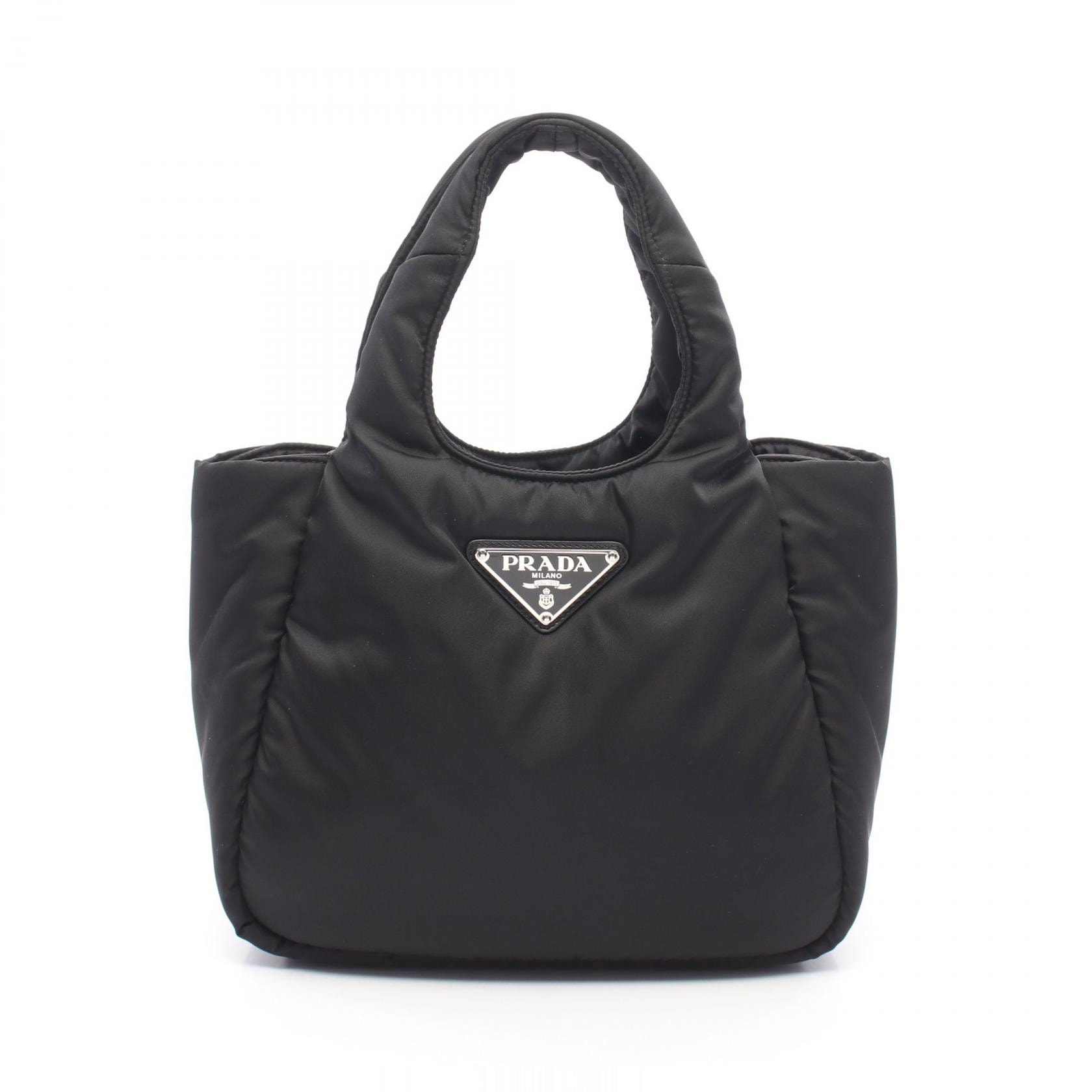 プラダ PRADA Re-Nylon パデット スモール ハンドバッグ バッグ ナイロン レディース ブラック系 18G412 【中古】