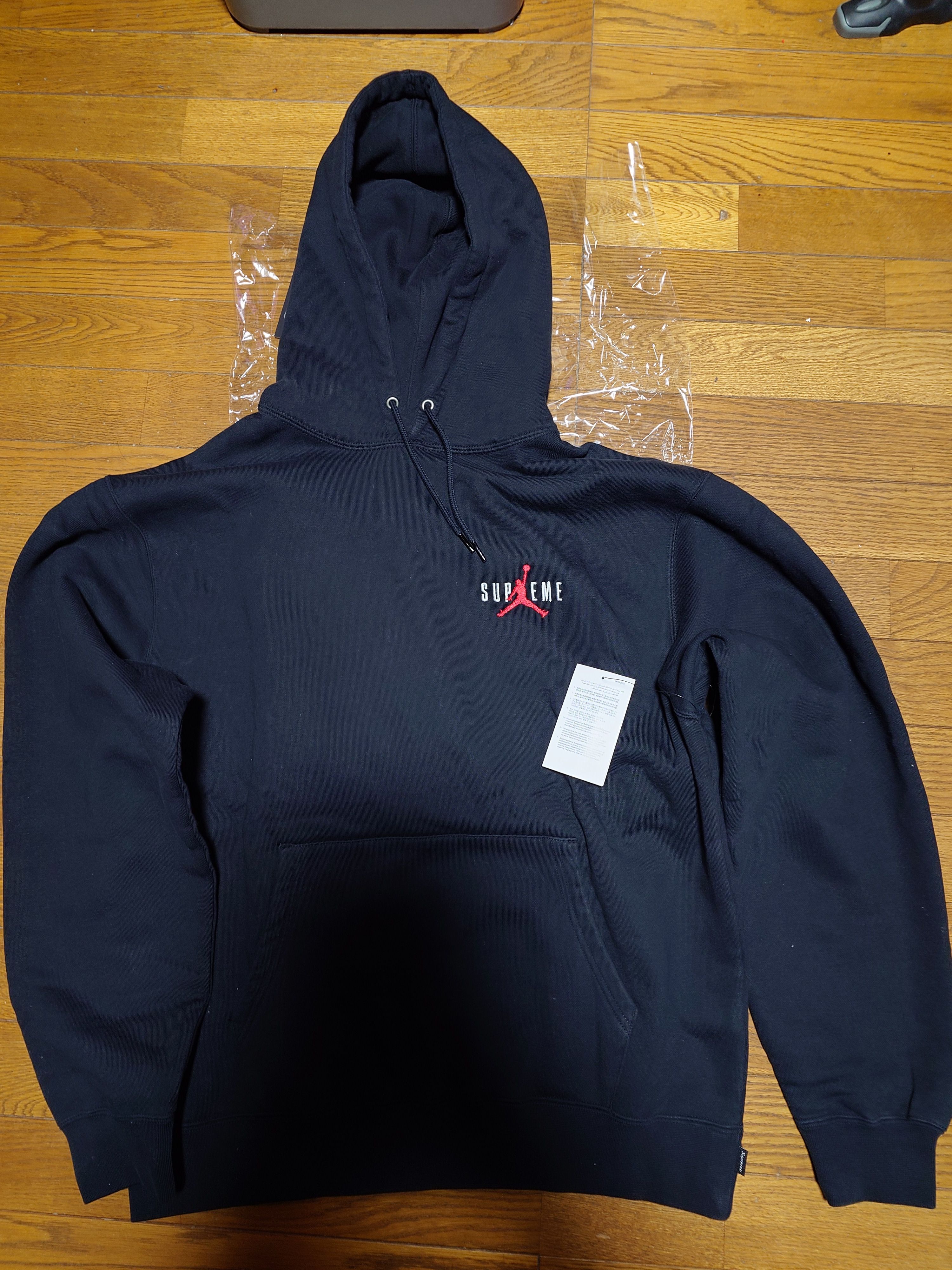 Supreme x Jordan Hooded Sweatshirt "Black"