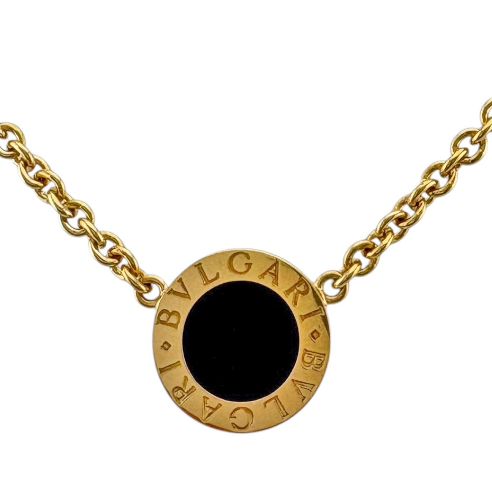 ブルガリ ブルガリブルガリ ネックレス 18金 K18イエローゴールド オニキス ユニセックス BVLGARI  中古