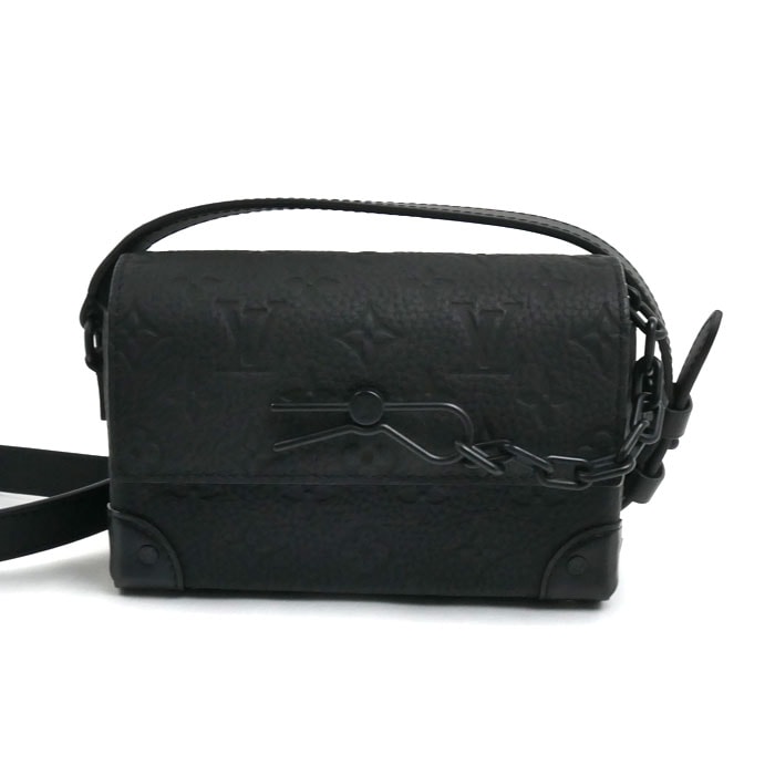 LOUIS VUITTON ルイ・ヴィトン スティーマー ウエアラブルウォレット ショルダーバッグ トリヨンモノグラム ブラック M81746 ICチップ メンズ【中古】【極美品】