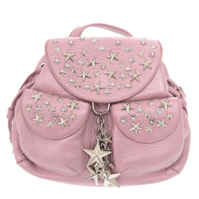 ジミーチュウ スター スタッズ レザー ピンク リュッ