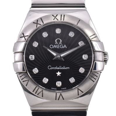 値下 オメガ OMEGA 123.10.24.60.51.002 コンステレーション ポリッシュ 12P ダイヤモンド クォーツ レディース 良品 A#146611