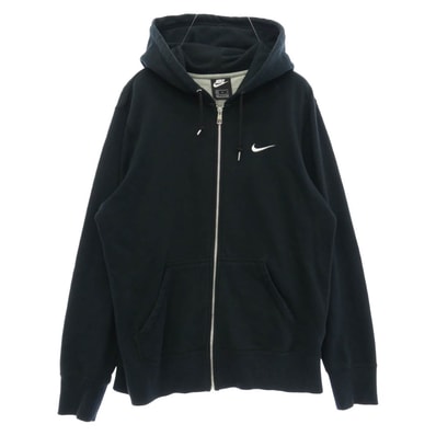 NIKE ナイキ CZ4148-010 フルジップ ロゴ刺繍 フーディ パーカー ブラック系 XL【中古】