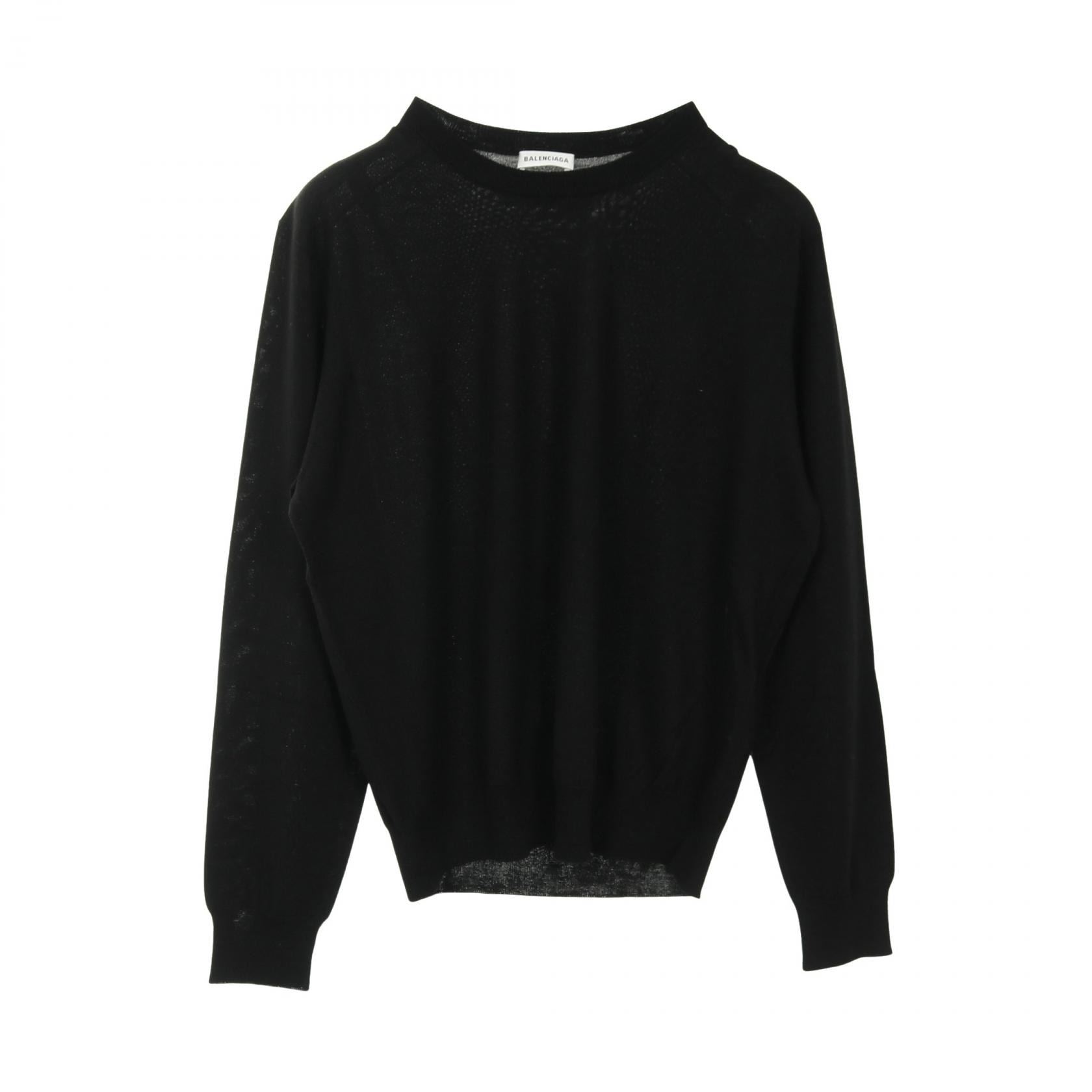 バレンシアガ BALENCIAGA ニット 衣料品 トップス ウール メンズ レディース ブラック系 【中古】