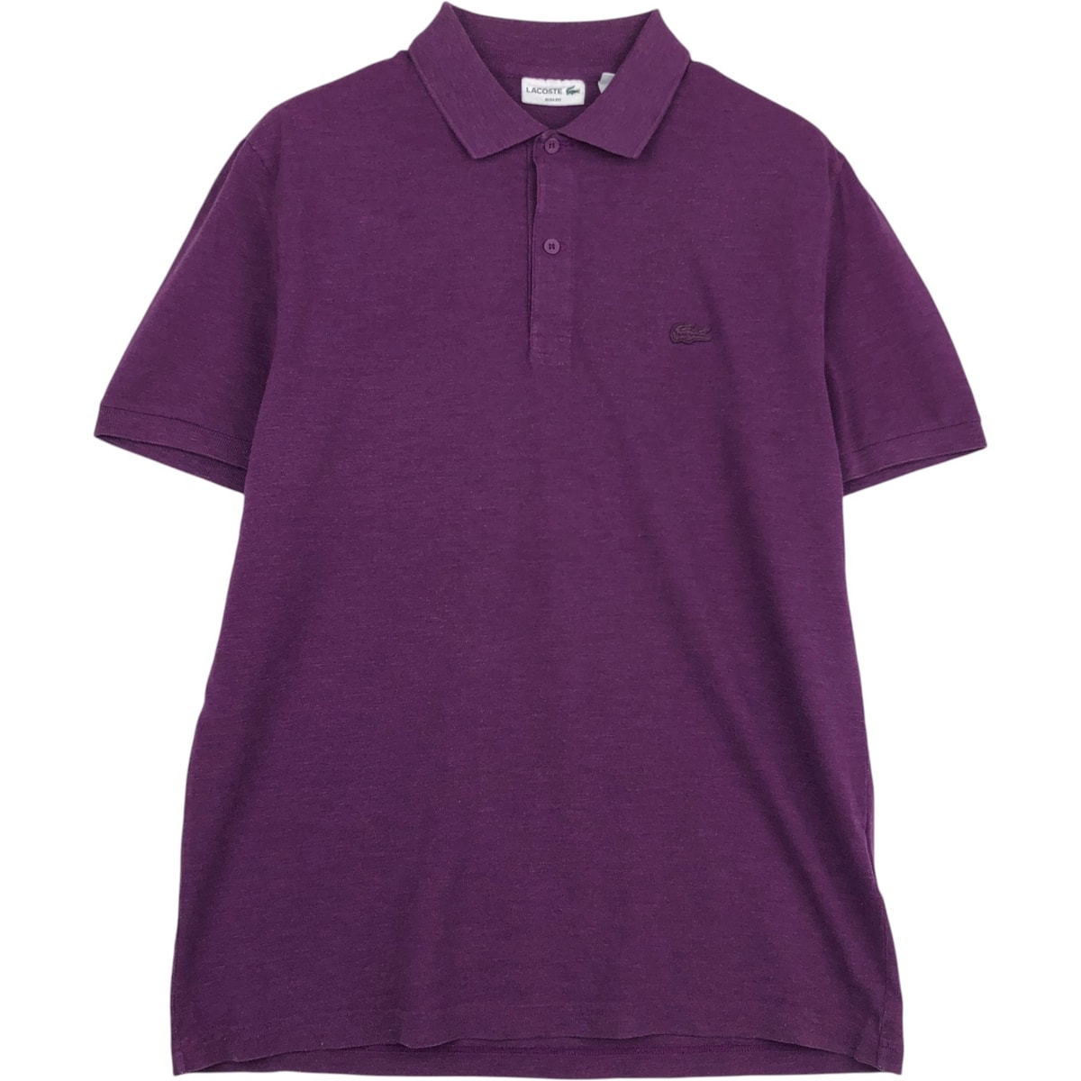 D (傷や汚れあり)】古着 ラコステ LACOSTE SLIM FIT 半袖 ポロシャツ