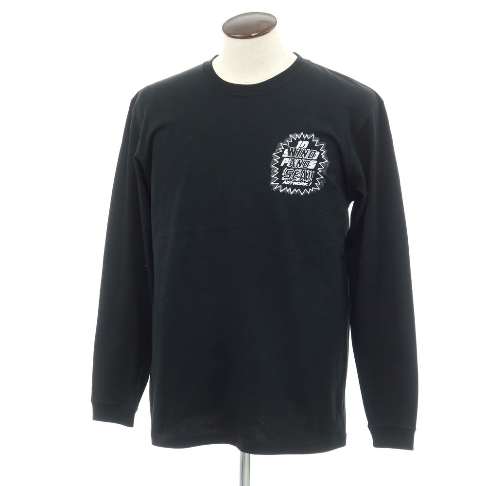 【中古】ウィンダンシー WIND AND SEA × NIIMI HIROKI 2024年春夏 コットン クルーネック 長袖Ｔシャツ ブラック【サイズL】【メンズ】