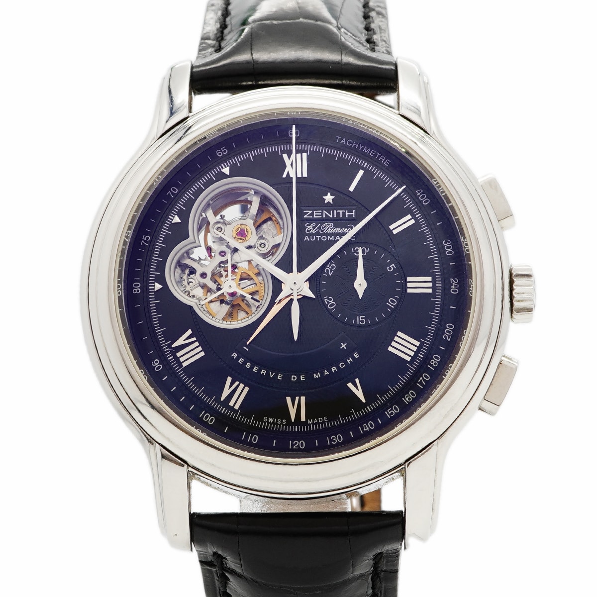 【6wda0023】ゼニス クロノマスター 03.1260.4021 スケルトン/ブラック文字盤【中古】腕時計 メンズ