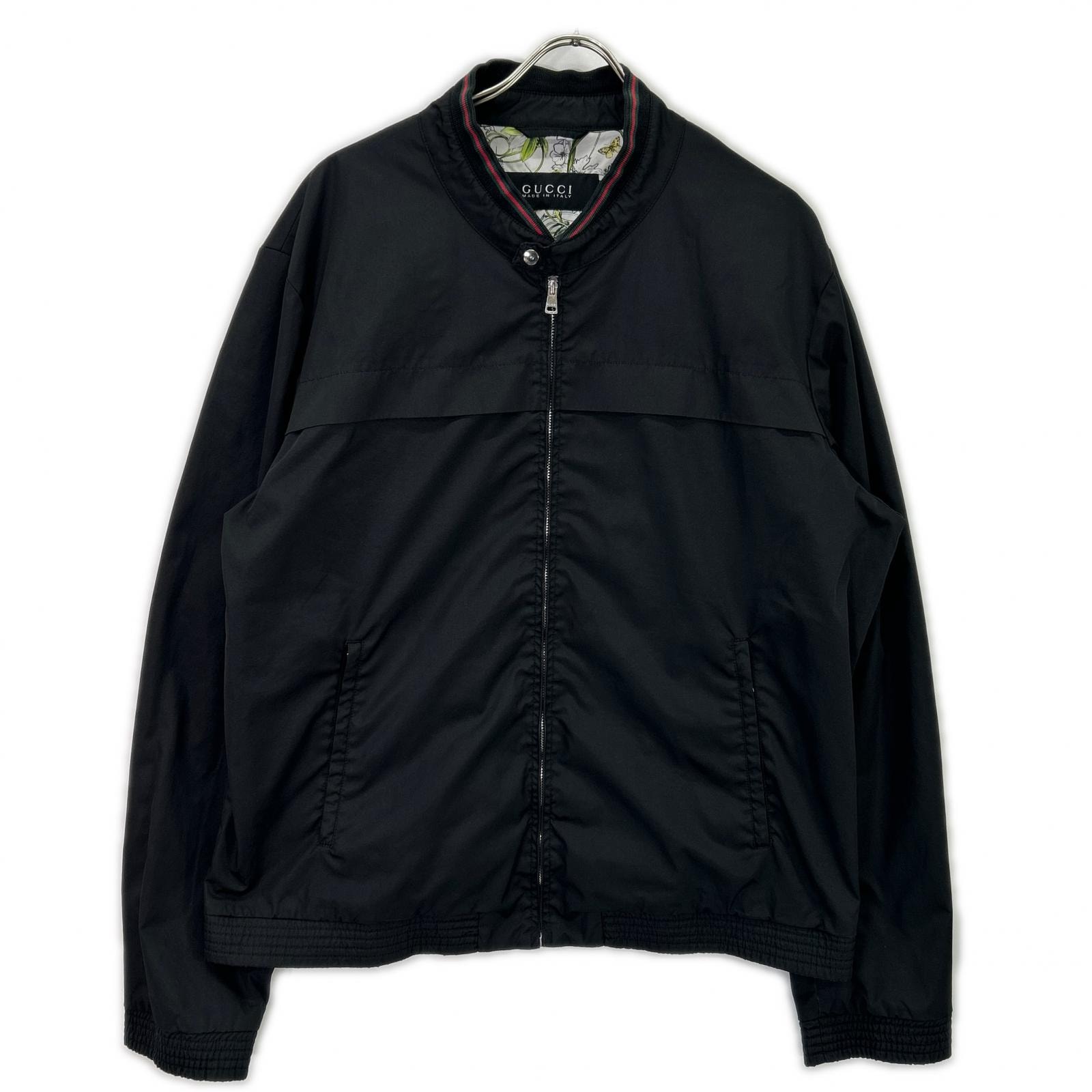 グッチ 308273 ブラック 裏地総柄 ナイロンジャケット 56