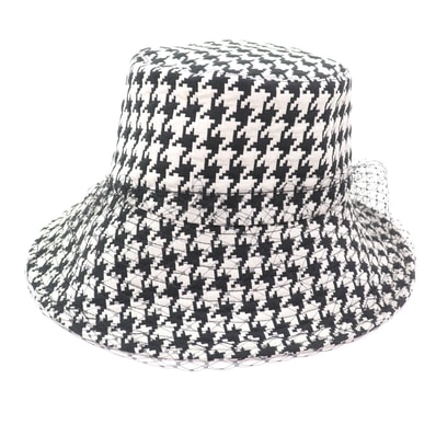 Dior Christian Dior Houndstooth Lace Hat "Black/White"