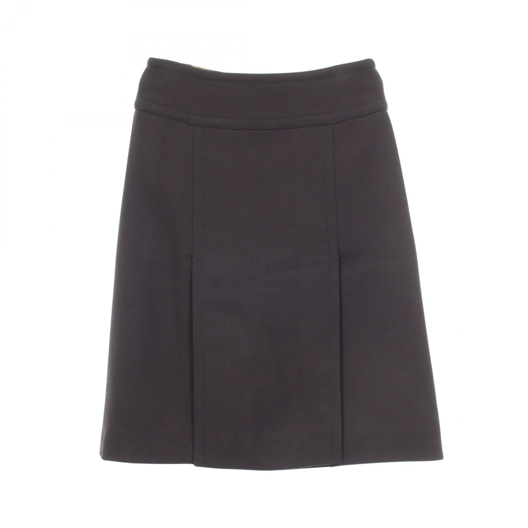 ドルチェアンドガッバーナ DOLCE & GABBANA スリット入り スカート 衣料品 ボトムス ウール レディース ブラック系 F4541T 【中古】