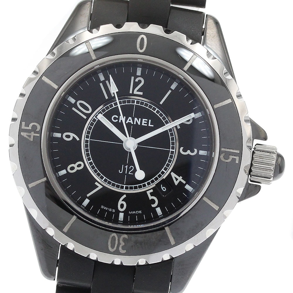 シャネル J12 黒セラミック デイト H0681 レディース 【中古】