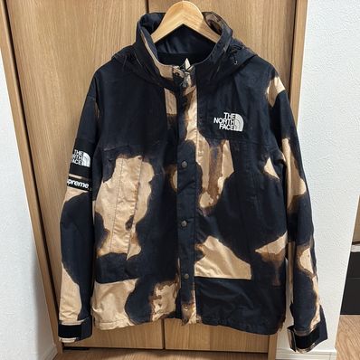 Supreme x The North Face Bleached Denim Print Mountain Jacket "Black"