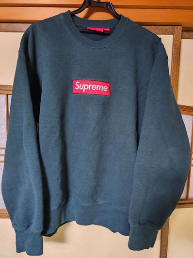 Supreme Box Logo Crewneck "Dark Pine" (22FW)
