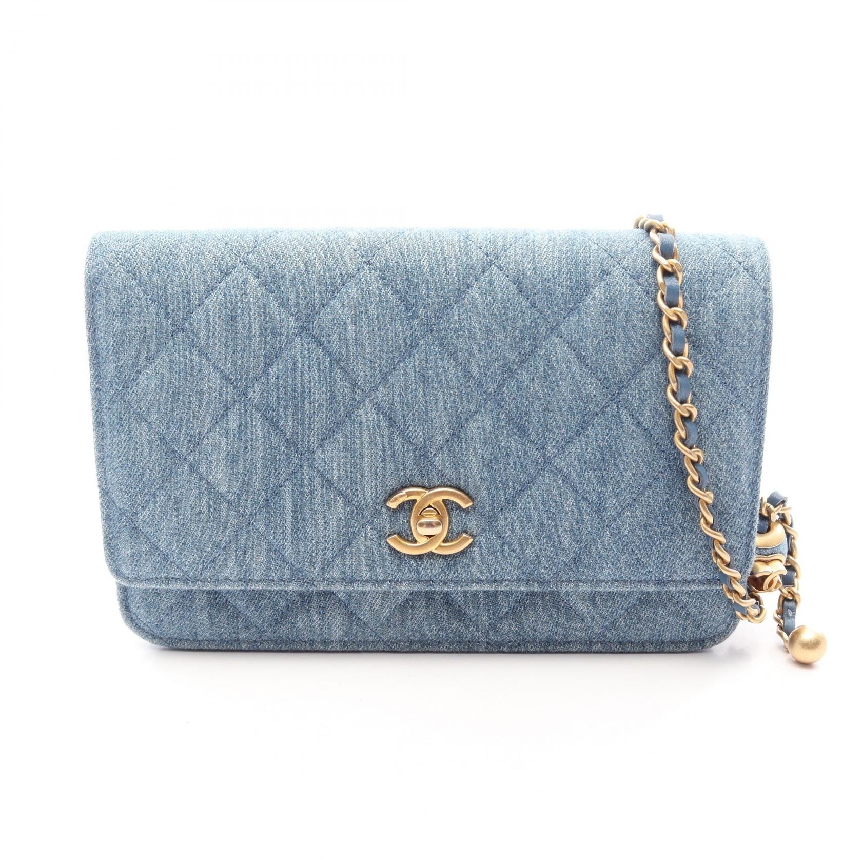 シャネル CHANEL マトラッセ ショルダーバッグ バッグ デニム レディース ブルー系 AP1450 【中古】
