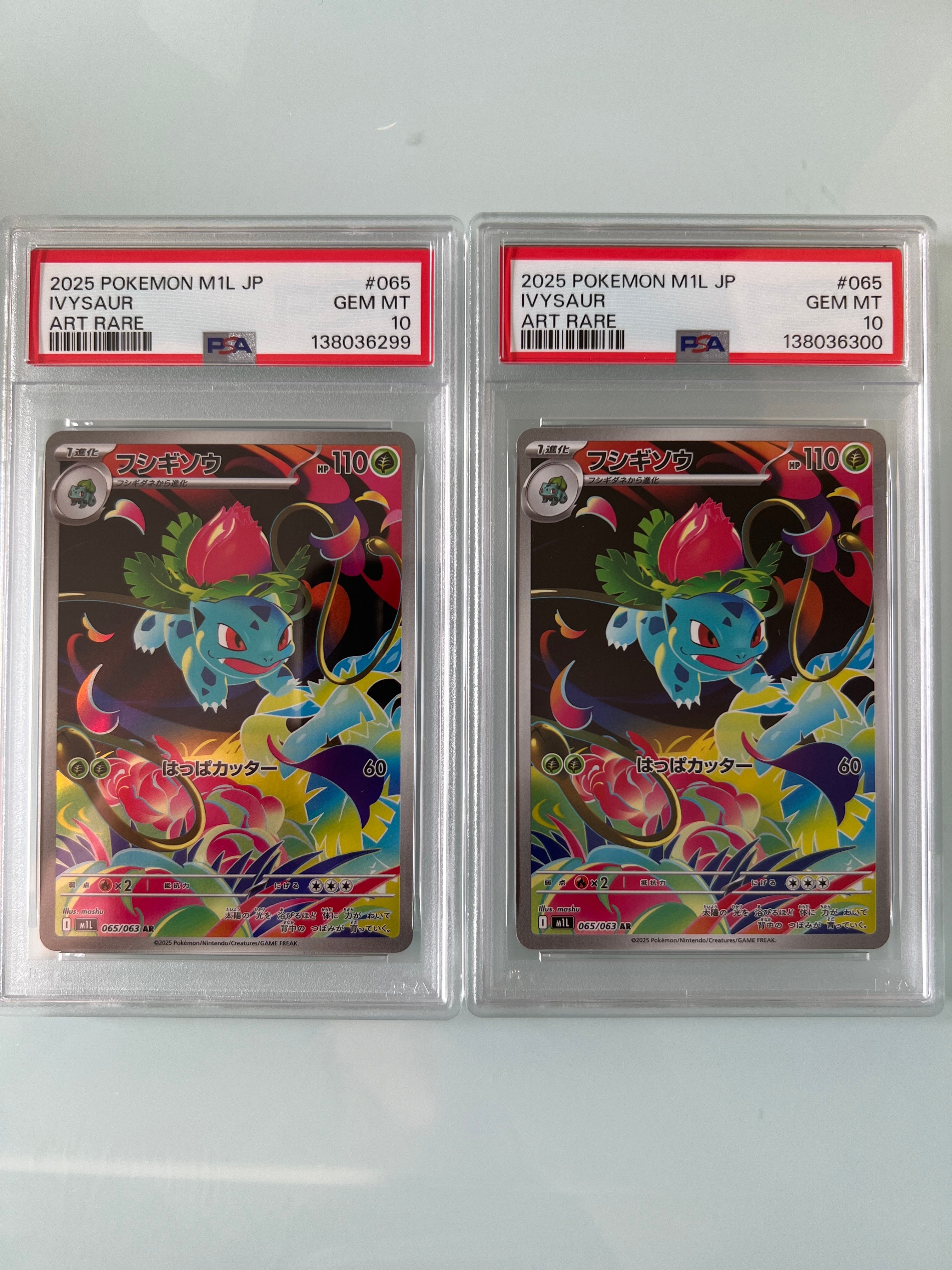 PSA10】フシギソウ AR [M1L 065/063](拡張パック「メガブレイブ」) 2枚