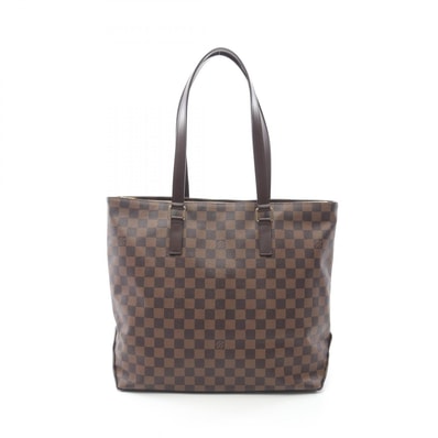 ルイ・ヴィトン LOUIS VUITTON カバメゾ トートバッグ バッグ PVCコーティングキャンバス レザー ダミエ エベヌ レディース ブラウン系 N51152 【中古】