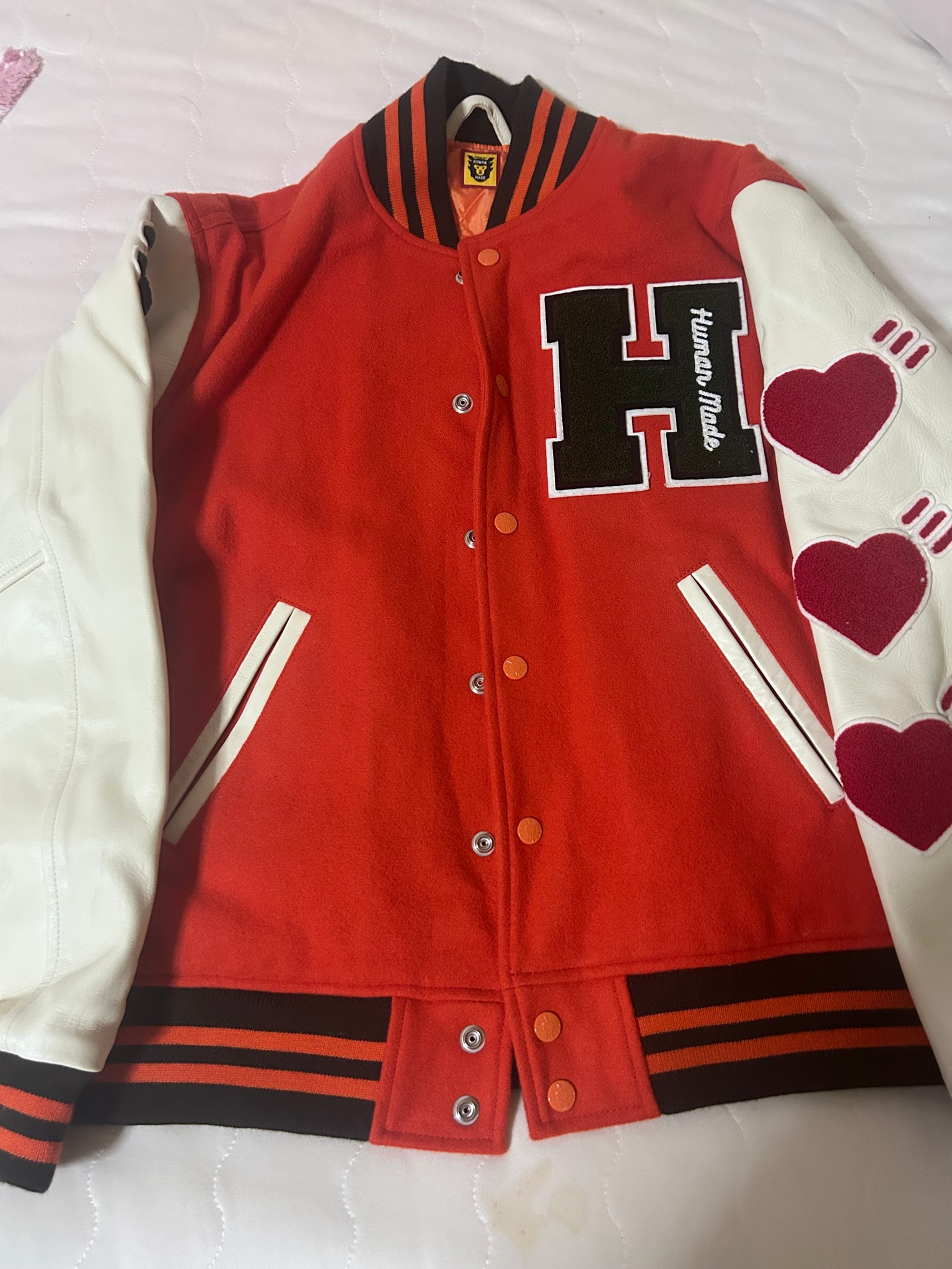 HUMAN MADE Varsity Jacket "Orange"