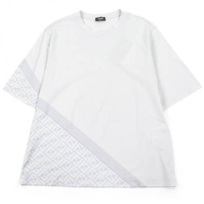 未使用品 フェンディ 半袖Tシャツ ライトグレー メンズ L FAF682