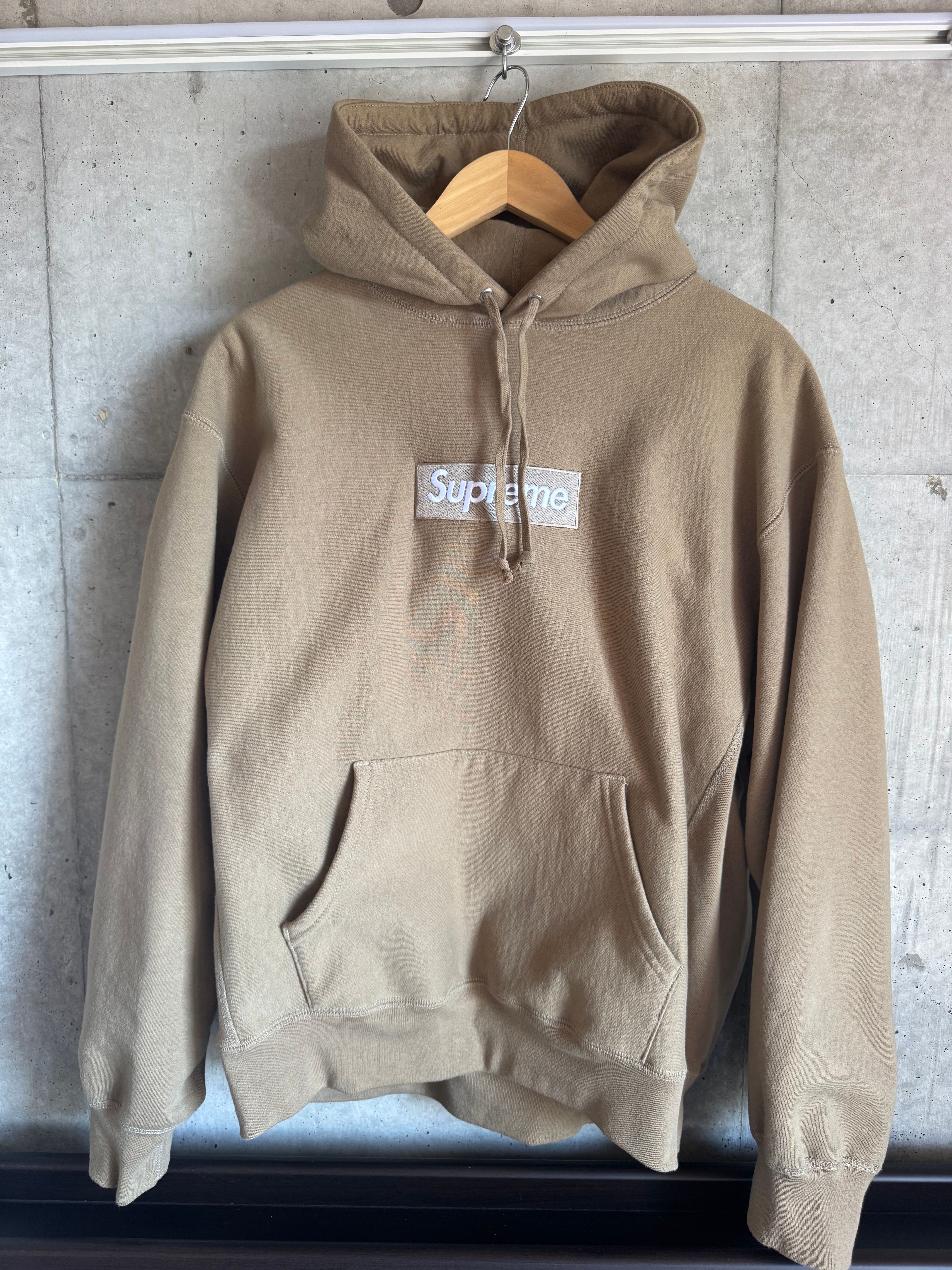 Supreme Box Logo Hooded Sweatshirt "Dark Sand" (23FW)