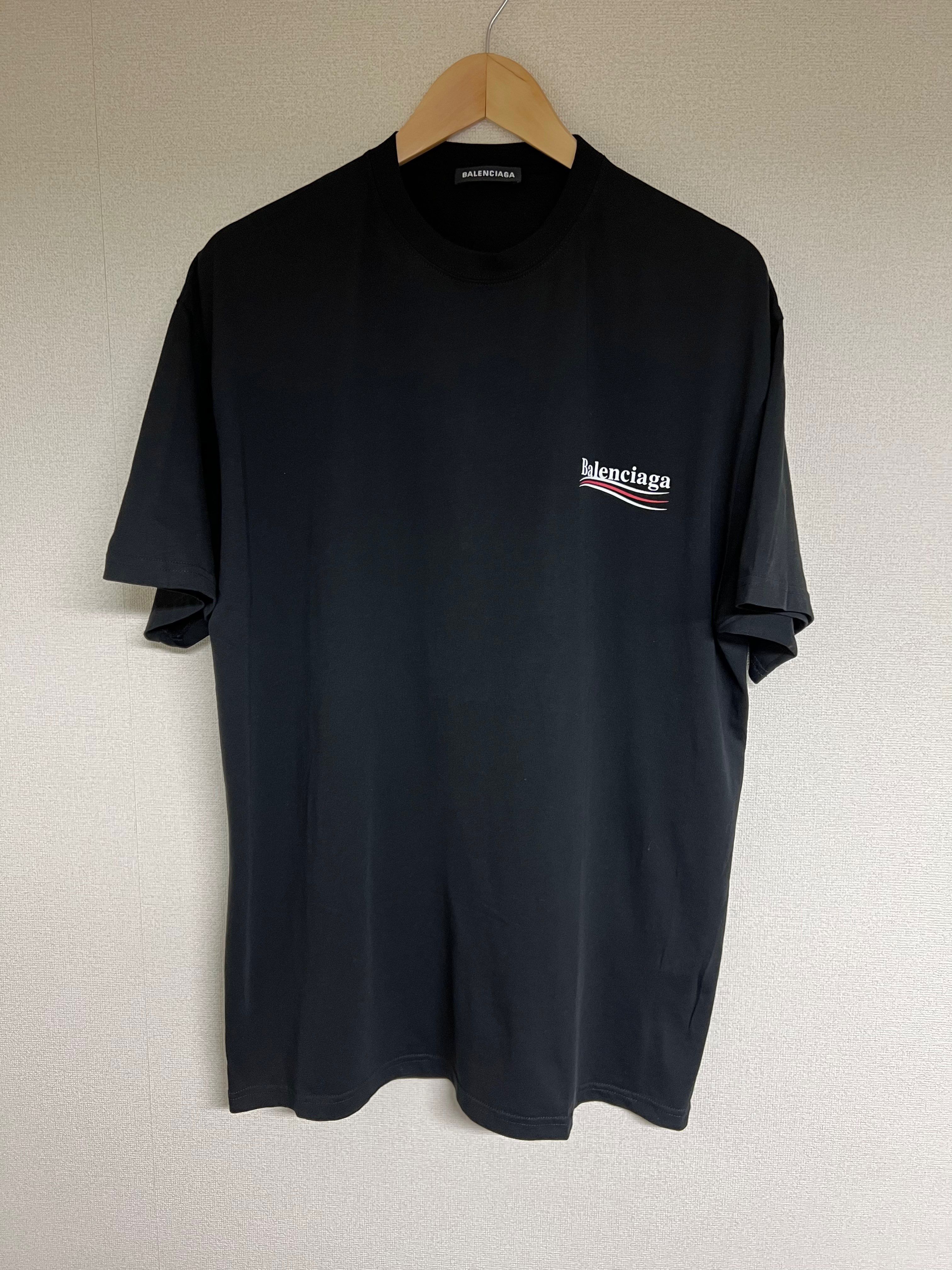 BALENCIAGA Political Campaign Logo Oversize T-shrit "Black"