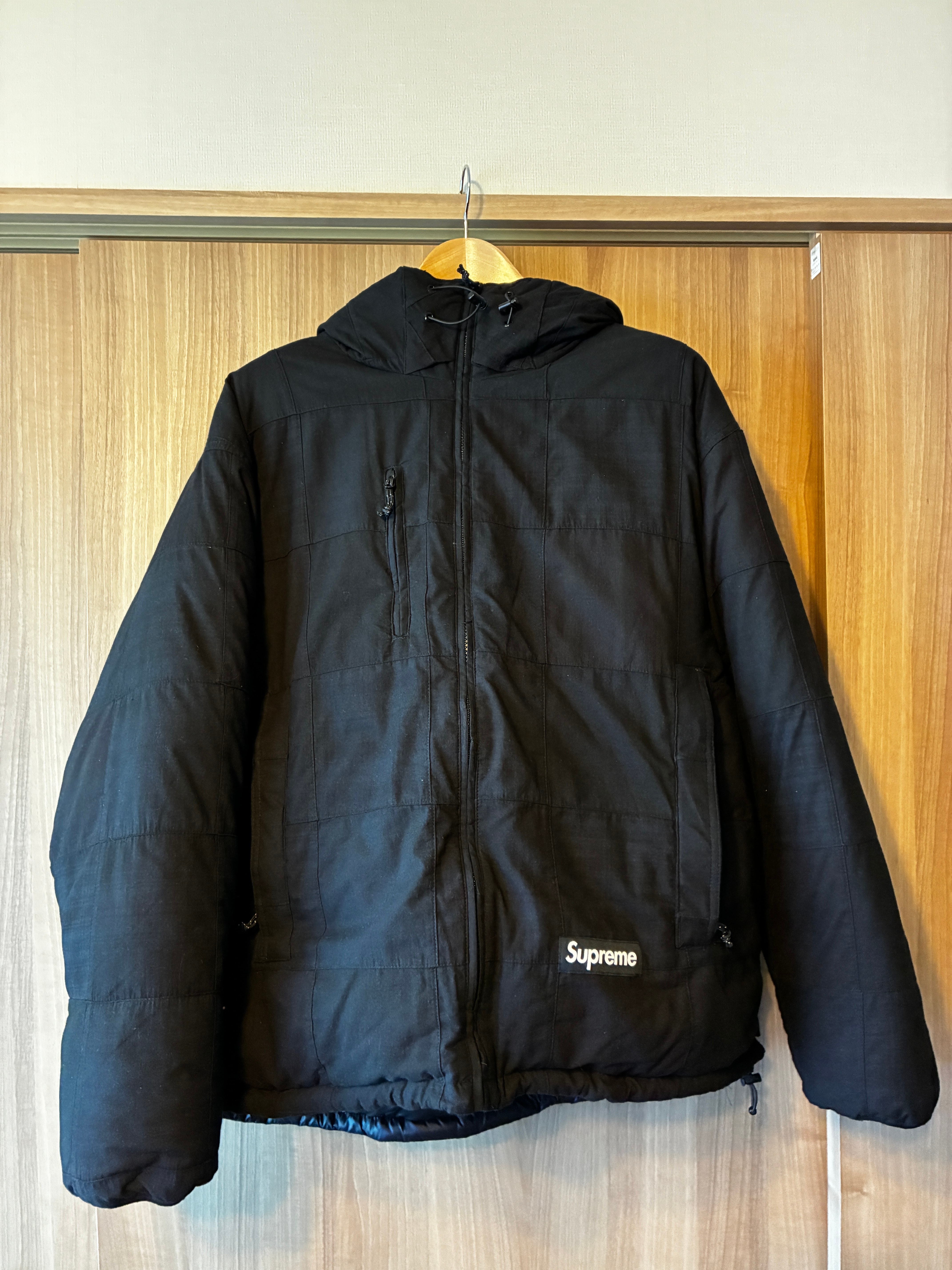 Supreme Madras Reversible Windstopper Puffer Jacket "Black"