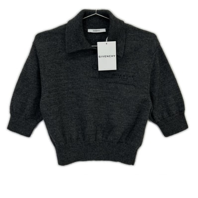 ジバンシィ BWL0094ZSM 26SS グレー PARIS 1952 ウール ポロシャツ M