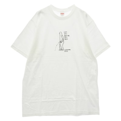 Supreme シュプリーム 25SS Piss Tee ピス プリント 半袖 Tシャツ ホワイト系 L【美品】【中古】