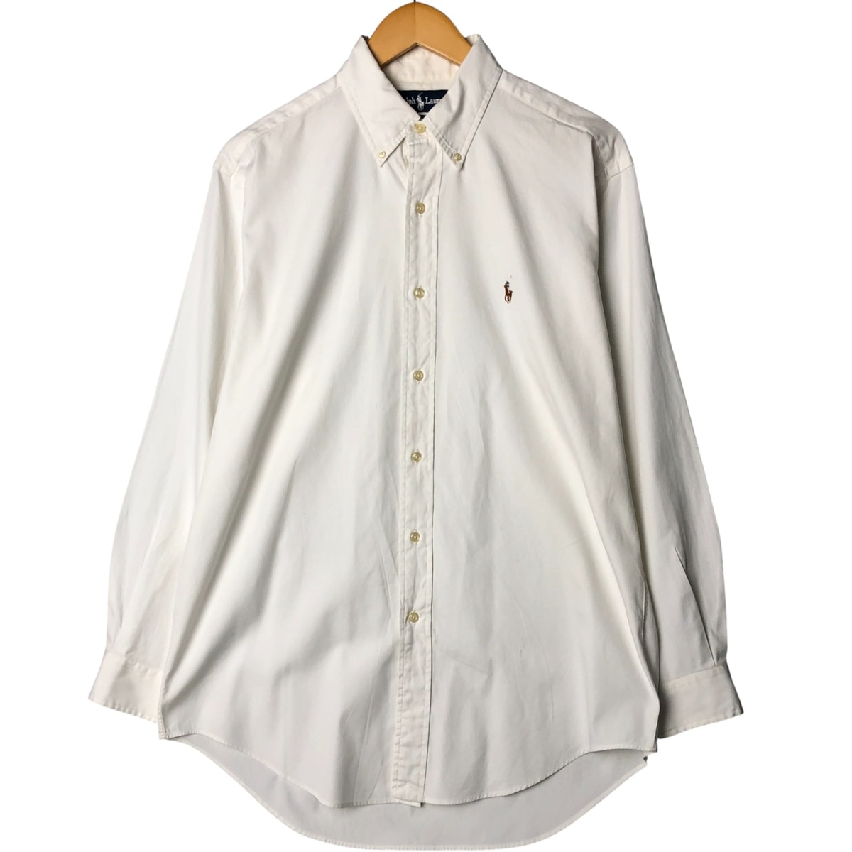 古着 ラルフローレン Ralph Lauren YARMOUTH 長袖 ボタンダウンシャツ メンズM相当/eaa584235