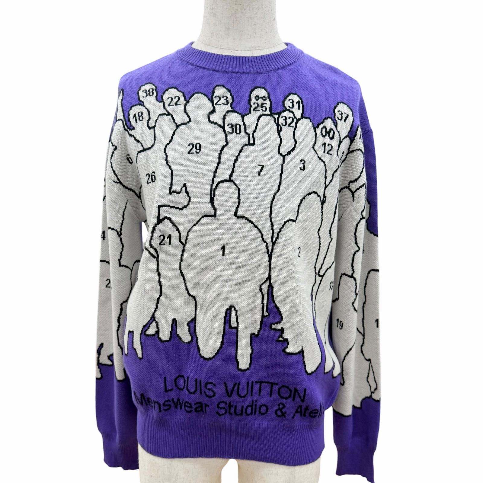 極美品 ルイヴィトン セーター パープル メンズ S HNN93W