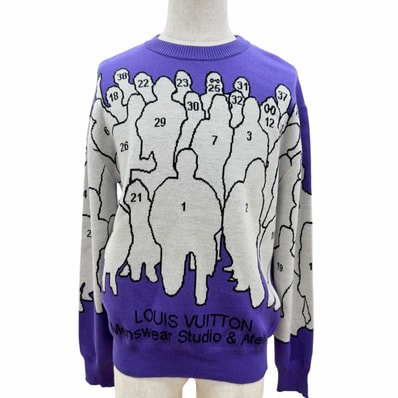 極美品 ルイヴィトン セーター パープル メンズ S HNN93W