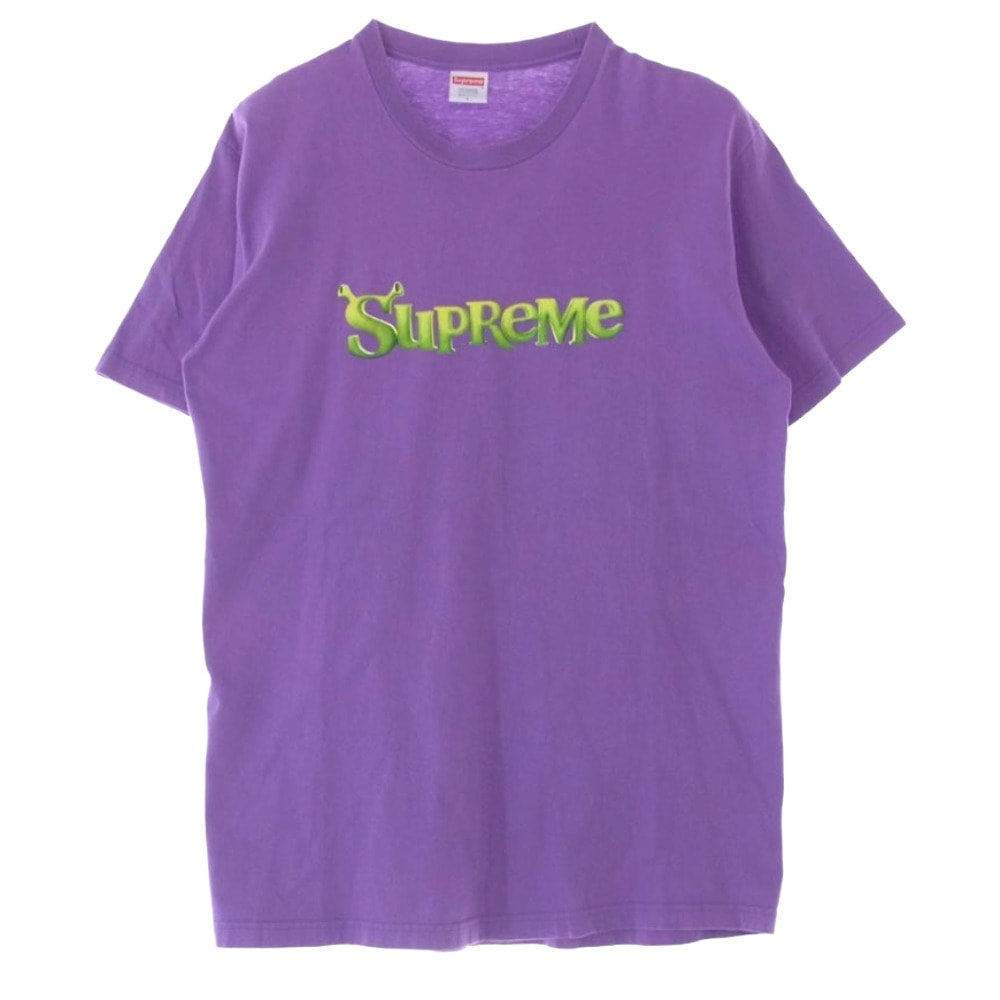 Supreme シュプリーム Tシャツ 21AW Shrek Tee シュレックロゴ 半袖 Tシャツ パープル系 L【中古】