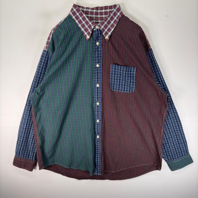 古着 ブルックスブラザーズ Brooks Brothers 長袖シャツ ボタンダウン クレイジーパターン XL マルチカラー チェック メンズ