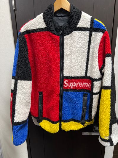 Supreme Reversible Colorblocked Fleece Jacket "Black"
