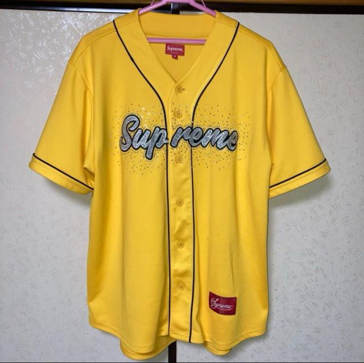 Supreme Rhinestone Baseball Jersey 