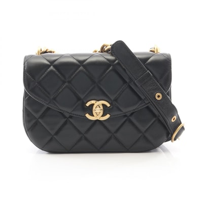 シャネル CHANEL マトラッセ ショルダーバッグ バッグ ラムスキン(羊革) レディース ブラック系 【中古】
