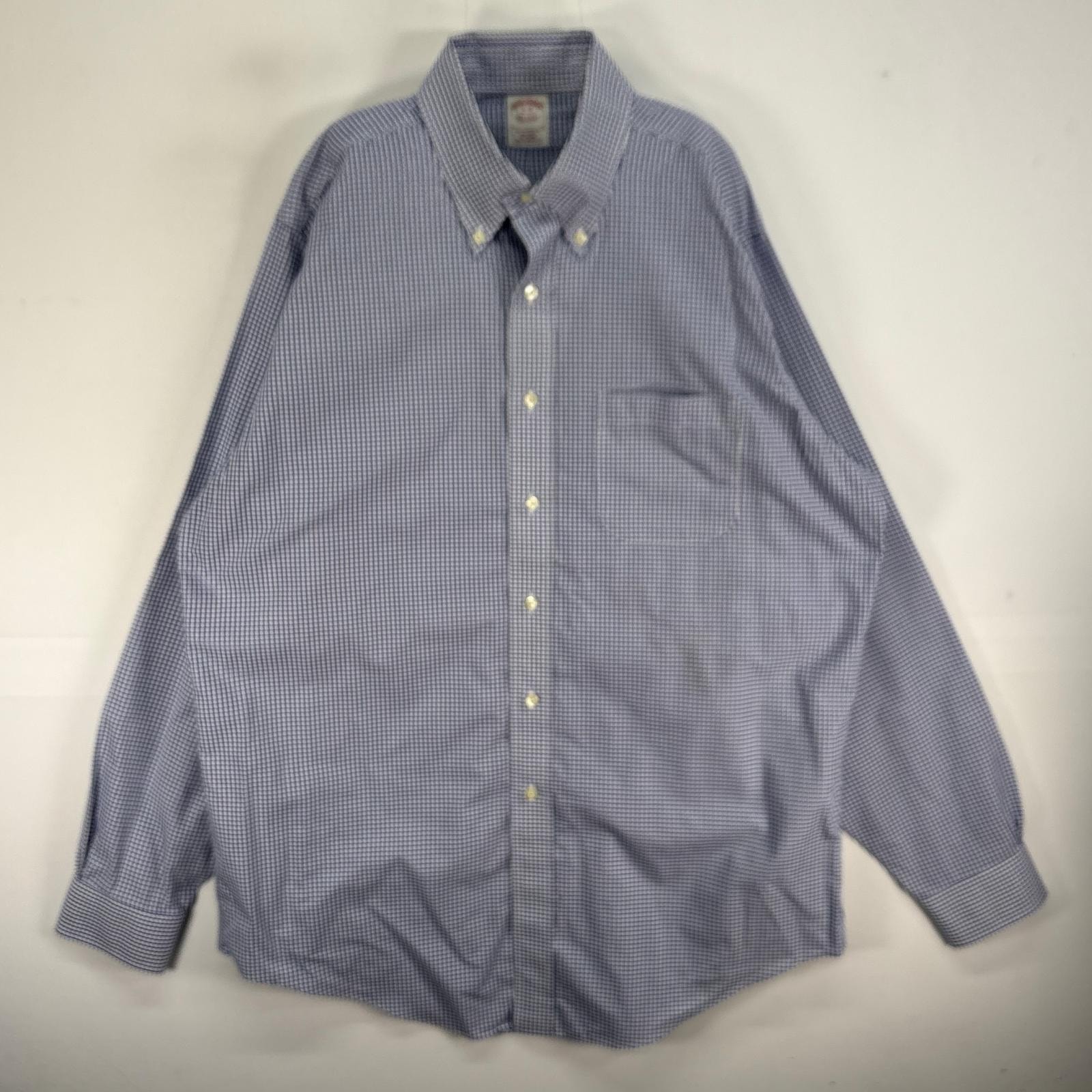 古着 ブルックスブラザーズ Brooks Brothers 長袖シャツ ボタンダウン 胸ポケ L ブルー系 チェック メンズ