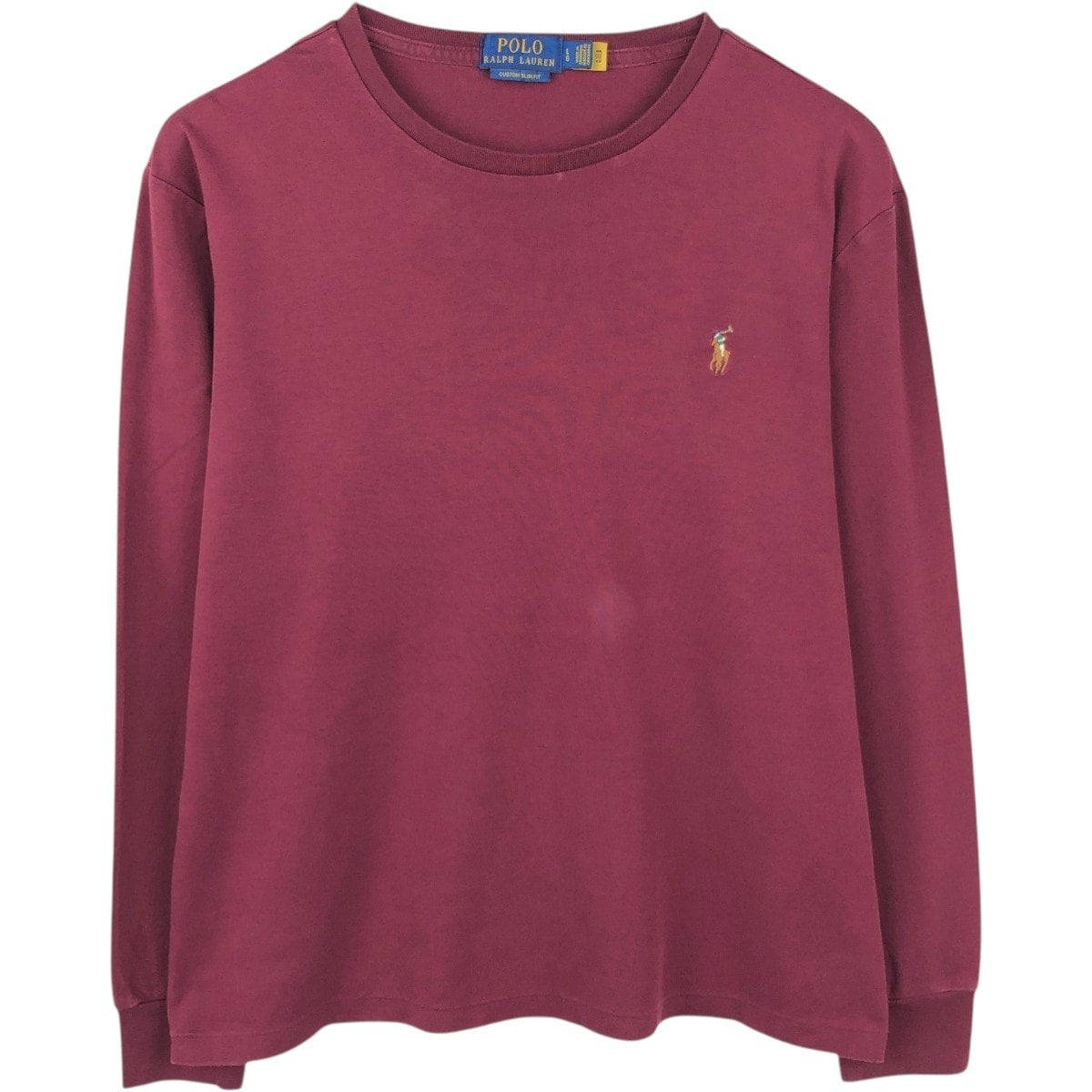 古着 ラルフローレン Ralph Lauren POLO RALPH LAUREN CUSTOM SLIM FIT ロングTシャツ ロンT メンズL相当/eaa659274