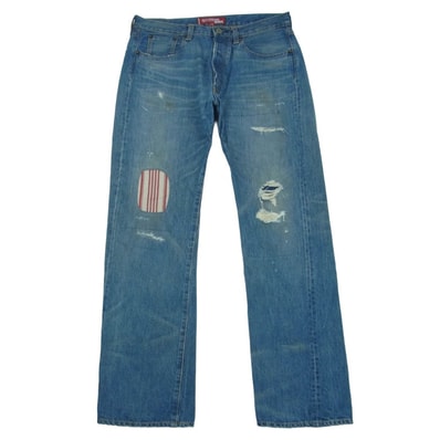 JUNYA WATANABE COMME des GARCONS MAN ジュンヤワタナベコムデギャルソンマン 20SS WE-P202 1947年モデル カスタマイズ リペア加工 綿デニム製品加工 パンツ W32 L32【中古】