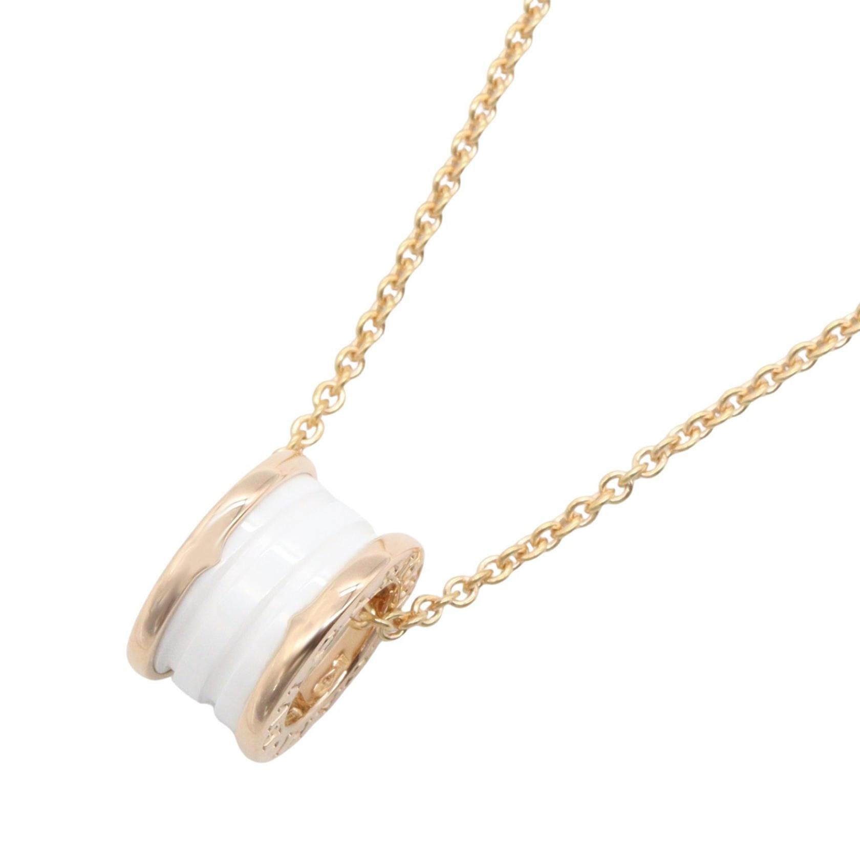 ブルガリ BVLGARI B-zero1 ビーゼロワン ネックレス セラミック ネックレス ジュエリー K18PG(ピンクゴールド) セラミック レディース ゴールド系 / ホワイト系 346082 【中古】