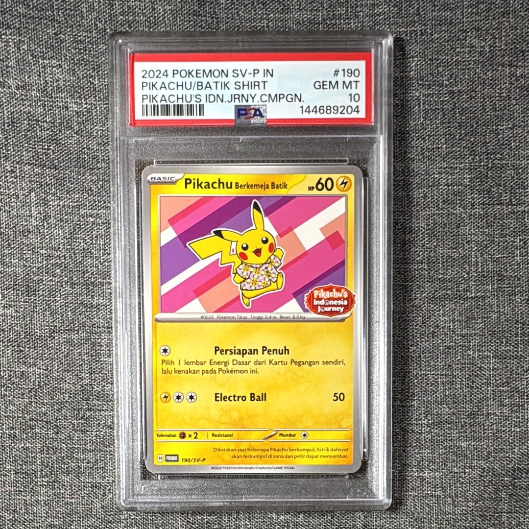 PSA10】バティックシャツを着たピカチュウ (フラワーピカチュウ柄) P