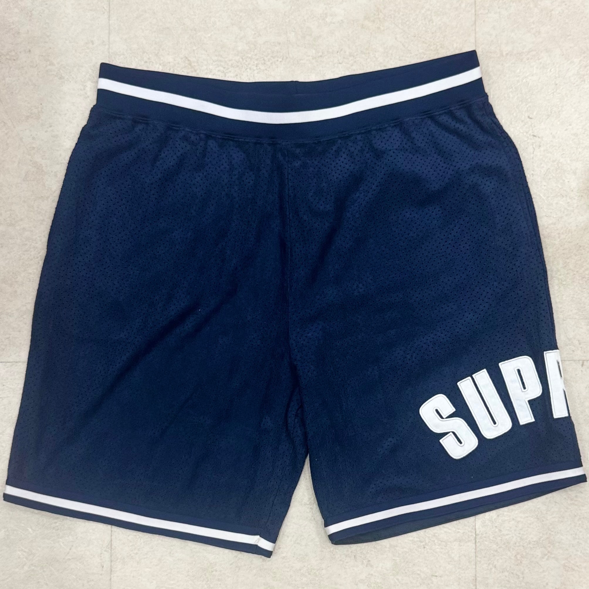 Supreme Ultrasuede Mesh Short "Navy"