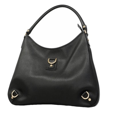 【6gc3290-k】グッチ ショルダーバッグ アビー 130737 レザー ブラック シャンパンゴールド金具【中古】レディース