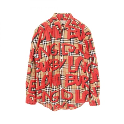 バーバリー BURBERRY ノバチェック 衣料品 トップス コットン メンズ ベージュ系 / レッド系 / マルチカラー 【中古】