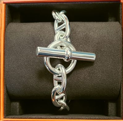 Hermes Chaine D'ancre TGM Bracelet "Silver"